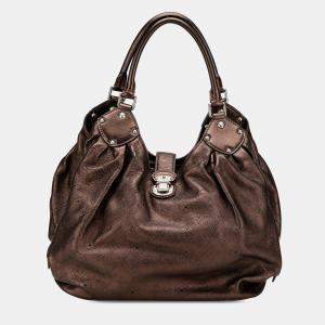 Pre Owned Louis Vuitton Brown Monogram Mahina XL Bag