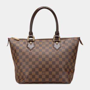 Pre Owned Louis Vuitton Brown Damier Ebene Saleya PM