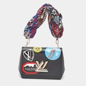 Pre Owned Louis Vuitton Black Epi Leather World Tour Twist PM Bag