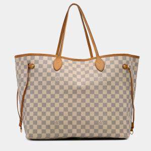 Louis Vuitton White Damier Azur Neverfull GM