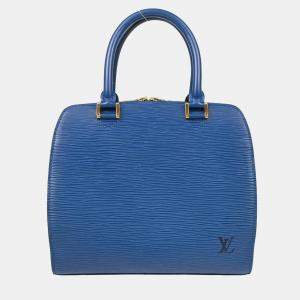 Pre Owned Louis Vuitton Blue Epi Pont Neuf Handbag M52055 MI1908