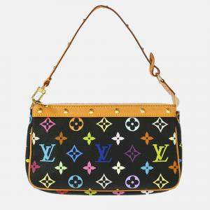 Pre Owned Louis Vuitton Black Multicolor Pochette Accessoires