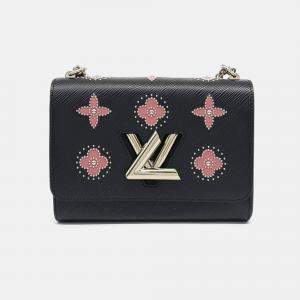 Pre Owned Louis Vuitton Black/Pink Epi Leather Twist MM Bag