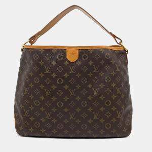 Pre Owned Louis Vuitton Brown Coated Canvas Delightful MM Bag
