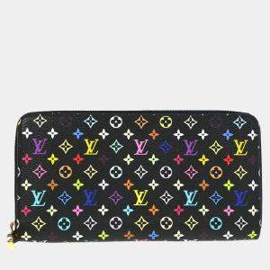Louis Vuitton Black Multicolor Zippy Wallet