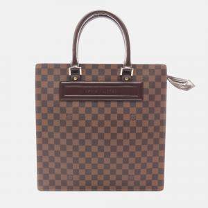 Pre Owned Louis Vuitton Venice GM Tote Bag  Damier Canvas Leather Ebene
