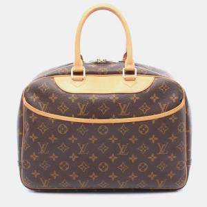 Pre Owned Louis Vuitton Deauville Bowling Vanity Handbag  Monogram Canvas