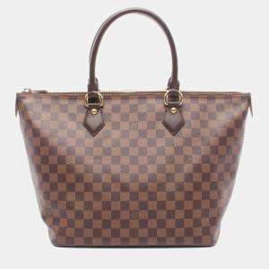 Louis Vuitton Saleya Mm Tote Bag  Damier Canvas Brown Ebene