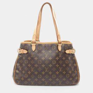 Pre Owned Louis Vuitton Batignolles Horizontal Shoulder Tote Bag  Monogram