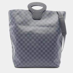 Pre Owned Louis Vuitton Folded Messenger Bag Damier Cobalt