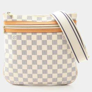 Pre Owned Louis Vuitton Pochette Bosphore Shoulder Bag  Damier Azur Canvas
