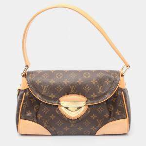 Pre Owned Louis Vuitton Beverly Mm Shoulder Hand Bag  Monogram Canvas Brown