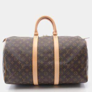 Pre Owned Louis Vuitton Keepall 45 Traveling Handbag  Monogram Canvas