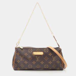 Pre Owned Louis Vuitton Eva Brown Monogram Canvas Leather Shoulder Bag