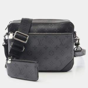 Pre Owned Louis Vuitton Trio Messenger Black/Grey Monogram Eclipse Bag