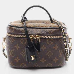 Pre Owned Louis Vuitton Vanity NV PM Brown Monogram Reverse Canvas Shoulder Handbag