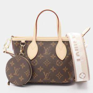 Pre Owned Louis Vuitton Neverfull BB Monogram Canvas Brown/Beige Shoulder Handbag