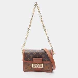 Pre Owned Louis Vuitton Dauphine Mini Monogram Reverse Chain Shoulder Bag