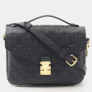 Pre Owned Louis Vuitton Pochette Métis MM Monogram Empreinte Noir Handbag