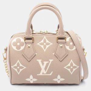 Pre Owned  Louis Vuitton Speedy Bandoulière 20 Tourterelle Cream Leather Handbag