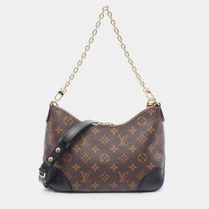 Pre Owned Louis Vuitton Boulogne NM Monogram Canvas Black/Brown Chain Shoulder Handbag