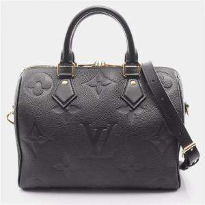 Pre Owned Louis Vuitton Speedy Bandoulière 25 Black Monogram Empreinte Giant Shoulder Bag