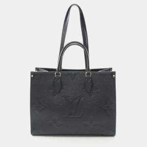 Pre Owned  Louis Vuitton OnTheGo MM Black Monogram Empreinte Leather Shoulder Bag