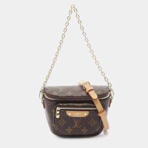 Pre Owned Louis Vuitton Brown Monogram Coated Canvas Leather Mini Bum Bag