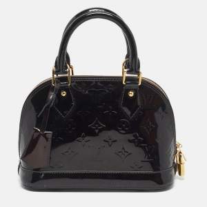 Pre Owned Louis Vuitton Amarante Monogram Vernis Alma BB Bag