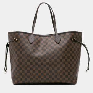 Pre Owned Louis Vuitton Brown Damier Ebene Neverfull GM