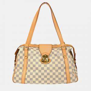 Pre Owned Louis Vuitton Stresa PM Damier Azur Coated Canvas Shoulder Bag