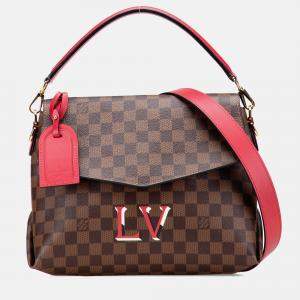 Pre Owned Louis Vuitton Brown/Red Damier Ebene Beaubourg MM Bag