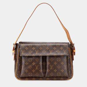 Pre Owned Louis Vuitton Brown Monogram Viva Cite GM