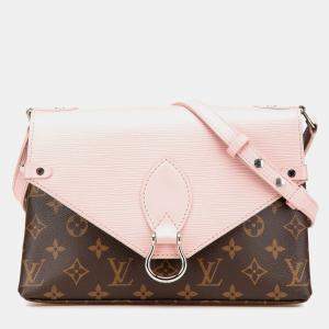 Pre Owned Louis Vuitton Brown Pink Monogram Epi Saint-Michel