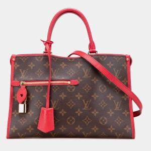Pre Owned Louis Vuitton Brown Red Monogram Popincourt PM