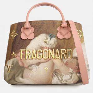 Pre Owned Louis Vuitton Brown Jeff Koons Masters Collection Montaigne MM