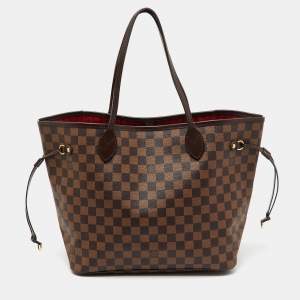 Pre Owned Louis Vuitton Damier Ebene Canvas Neverfull MM Bag