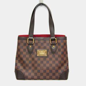 Pre Owned Louis Vuitton Hampstead PM Damier Ebene Canvas Handbag