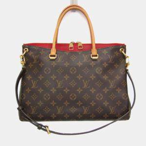 Pre Owned Louis Vuitton Pallas Monogram Cerise Canvas Handbag