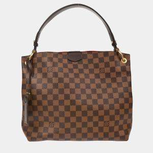 Pre Owned Louis Vuitton Graceful PM Damier Ebene Canvas Handbag