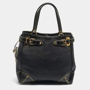 Pre Owned Louis Vuitton Black Suhali Leather Le Majestueux Bag