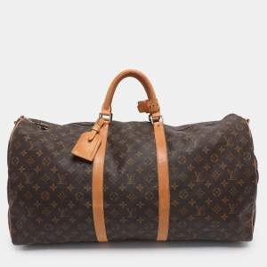 Pre Owned Louis Vuitton Monogram Canvas Keepall Bandouliere 60 Bag