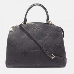 Pre Owned Louis Vuitton Grand Palais MM Black Monogram Empreinte Leather Handbag