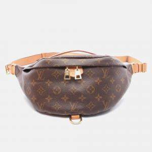 Pre Owned Louis Vuitton Bum Bag Waist Body Coated Canvas And Leather With Monogram Detailing Brown