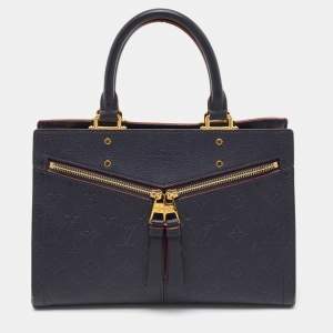 Pre Owned Louis Vuitton Marine Rouge Monogram Empreinte Leather Sully PM Bag