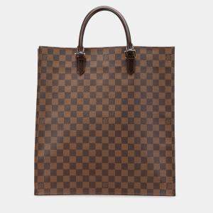 Pre Owned Louis Vuitton Brown Damier Ebene Sac Plat
