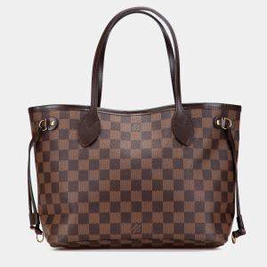 Pre Owned Louis Vuitton Brown Damier Ebene Neverfull PM