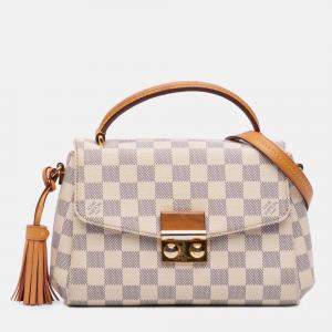 Pre Owned Louis Vuitton White Damier Azur Croisette