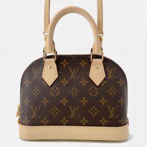 Pre Owned Louis Vuitton Alma BB Brown Monogram Canvas Shoulder Bag