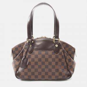 Pre Owned Louis Vuitton Verona Pm Shoulder Bag N41117 Damier Canvas Leather Ebene Used Lv